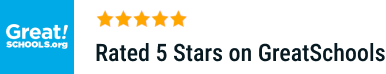 Rated 5 stars on GreatSchools